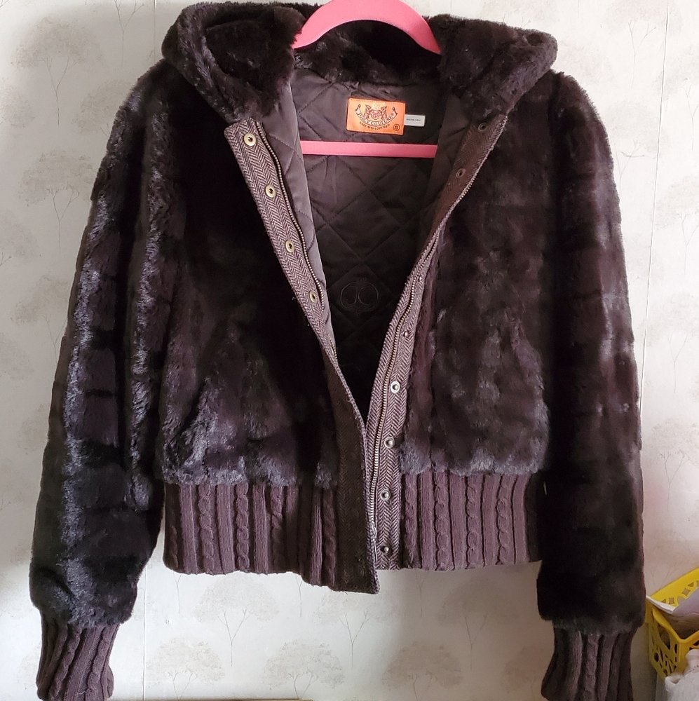 Juicy couture fur faux coat